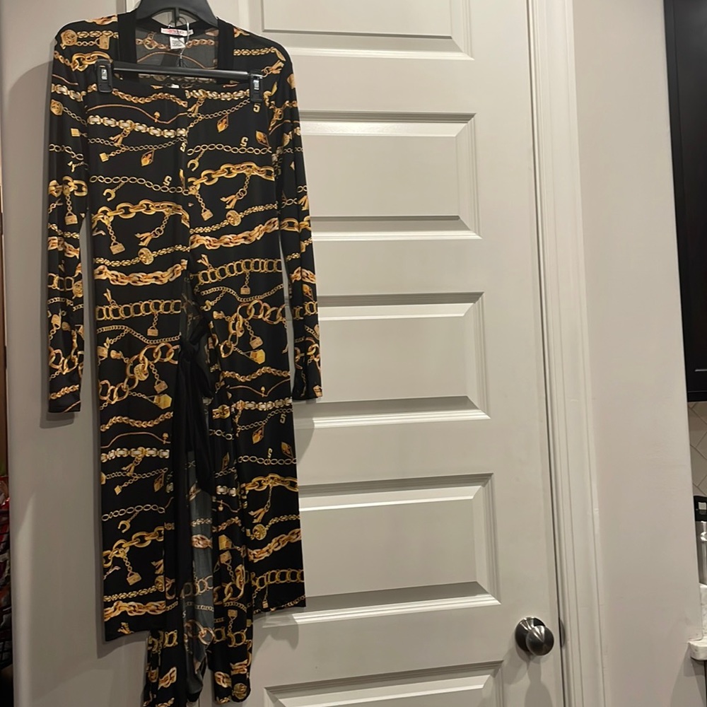 Black and gold 2 piece outfit